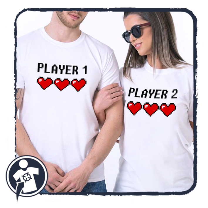 Player 1 & Player 2 - páros póló gamereknek