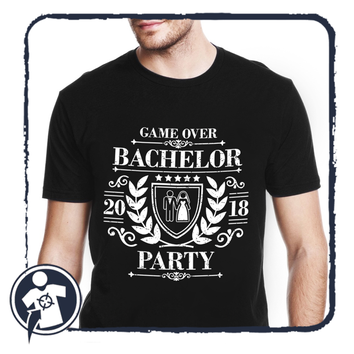 GAME OVER - bachelor party - feliratos póló legénybúcsúra
