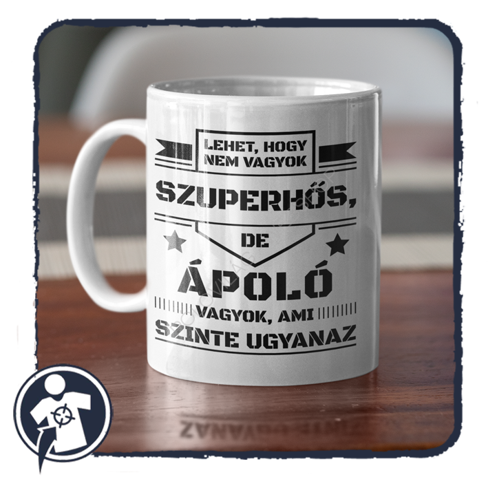 Szuperhős Ápoló - fehér kerámia bögre