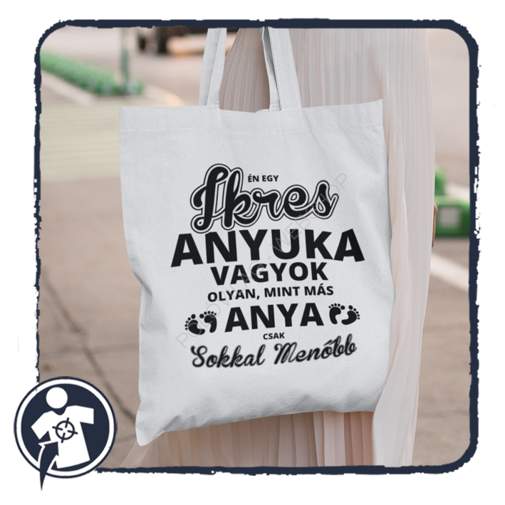 Ikres anyuka vagyok... - feliratos vászonszatyor