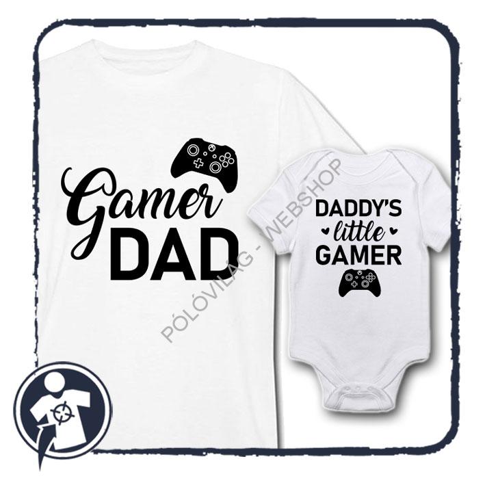 Gamer Dad & Daddy's little gamer - APA-LÁNYA / APA-FIA szett