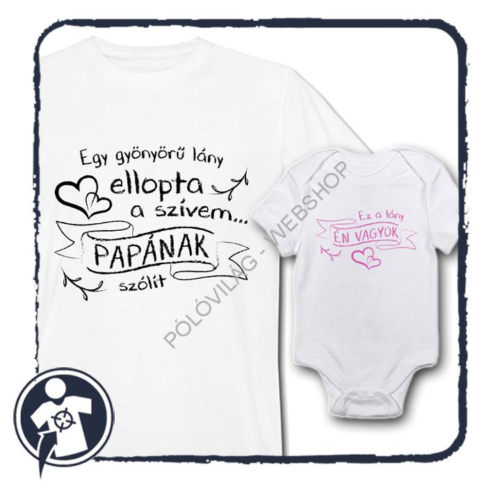 Egy gyönyörű lány ellopta a szívem... Papának szólít - PAPA-UNOKA szett