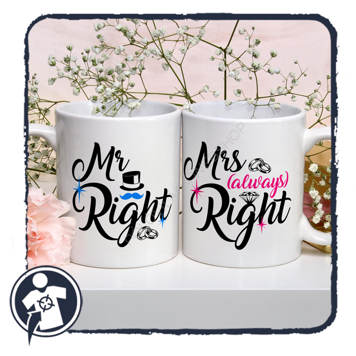 Mr & Mrs (always) Right - páros bögre