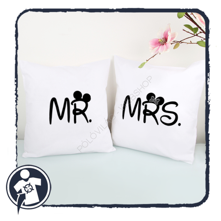 Mr & Mrs - páros esküvői párna szerelmeseknek