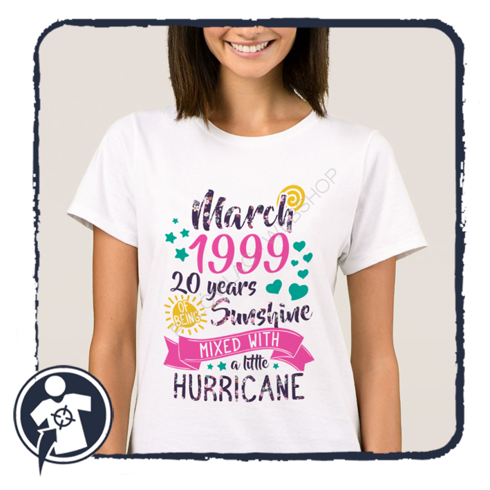 Sunshine mixed with a little hurricane - csajos születésnapi póló
