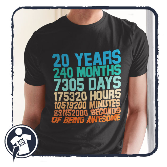 Szülinapi póló - 20. születésnapra