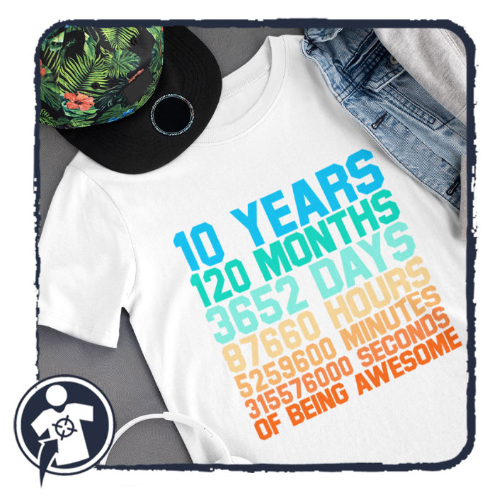 Szülinapi gyerek póló - 10. születésnapra