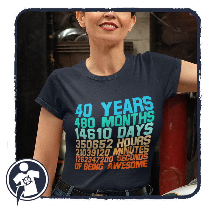 Szülinapi NŐI póló - 40. születésnapra
