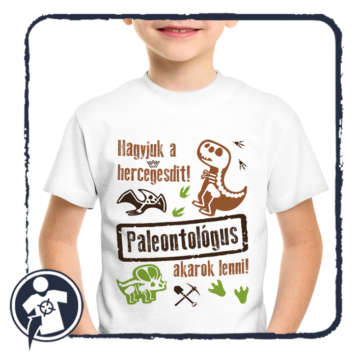 Paleontológus akarok lenni! - feliratos body/póló - dinoszaurusz rajongóknak :)