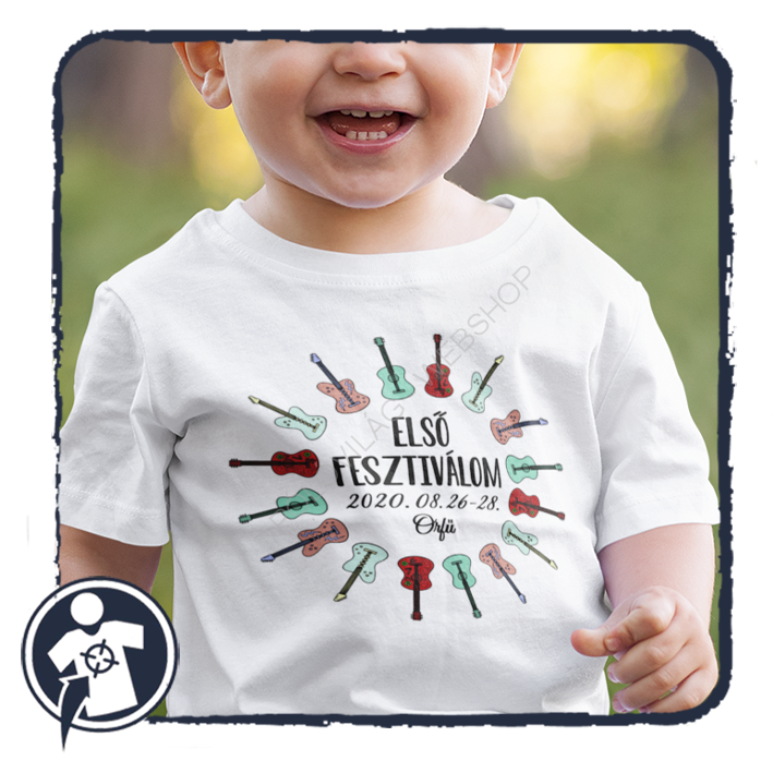Első Fesztiválom / Első Koncertem 2 - body / gyerekpóló - egyedi dátummal