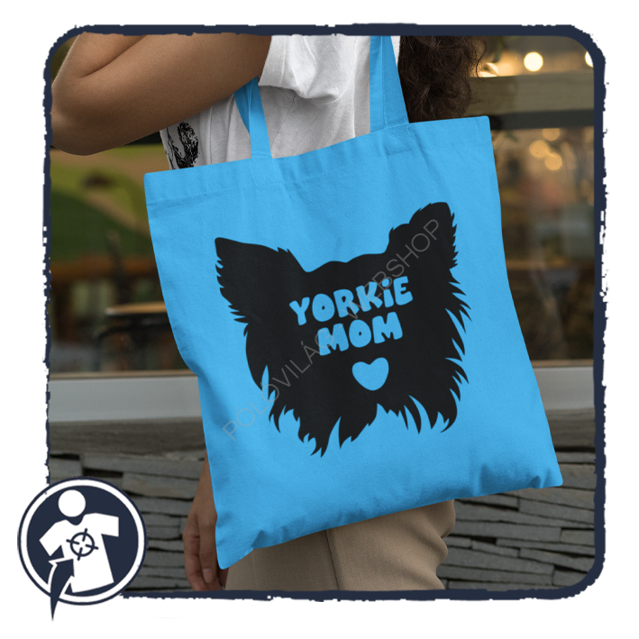 Yorkie Mom - feliratú kutyás vászonszatyor - yorkie gazdiknak
