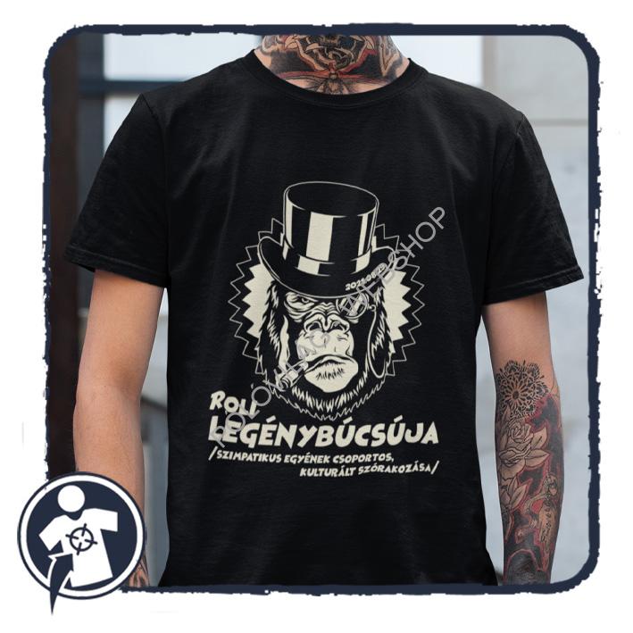 Kulturált gorilla - legénybúcsú póló - egyedi feliratos póló legénybúcsúra