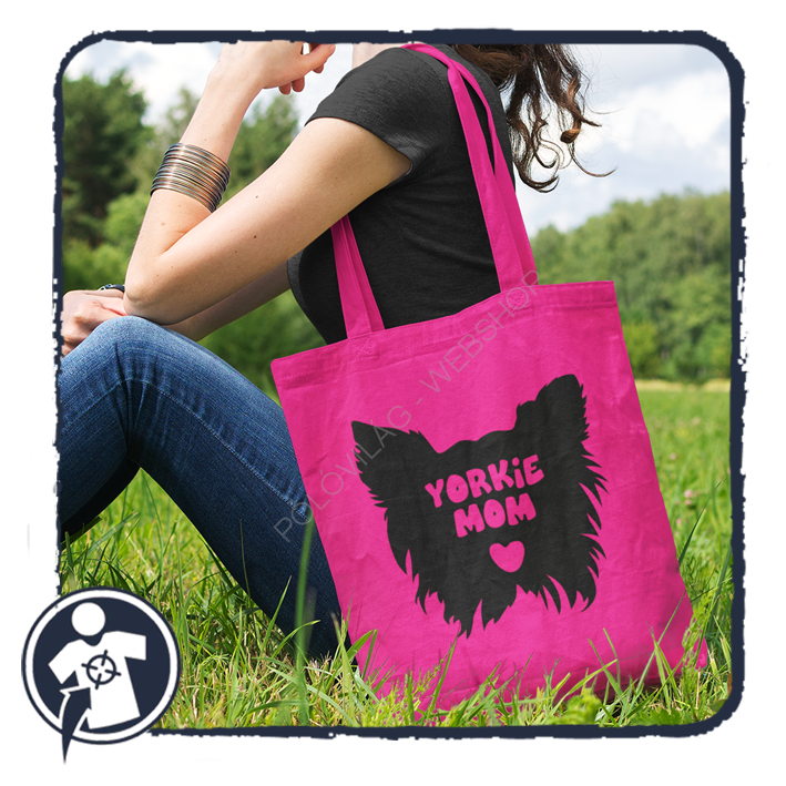 Yorkie Mom - feliratú kutyás vászonszatyor - yorkie gazdiknak
