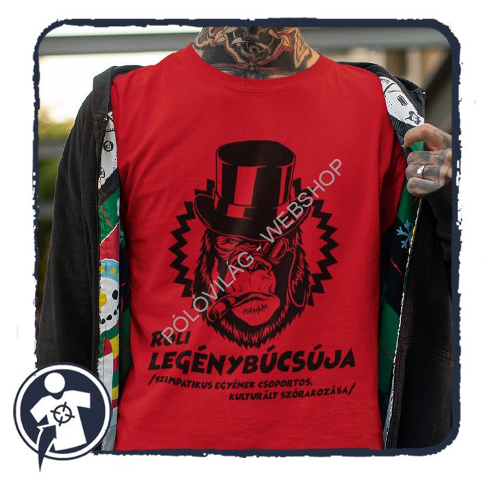Kulturált gorilla - legénybúcsú póló - egyedi feliratos póló legénybúcsúra