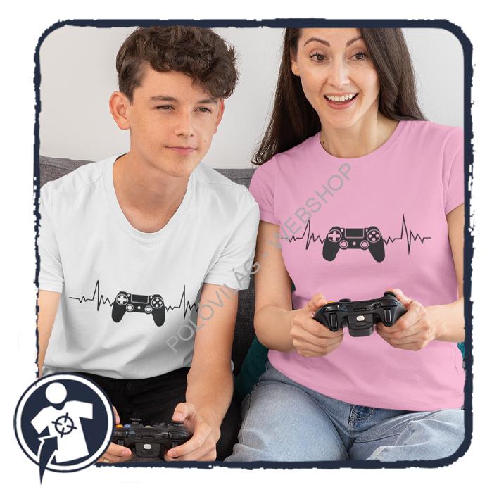 hobbi gamer ekg női póló egyedi feliratos pólók fényképes ajándékok