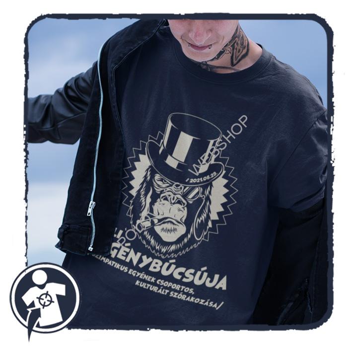 Kulturált gorilla - legénybúcsú póló - egyedi feliratos póló legénybúcsúra
